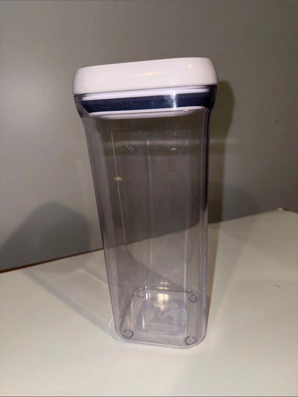 Oxo Clear Plastic Food Storage Container with White Lid 1.5qt